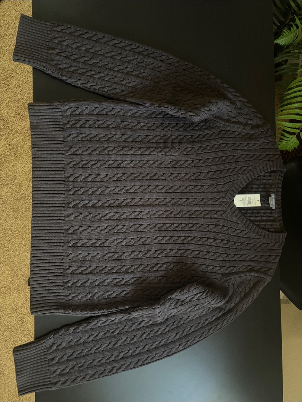 Ann Taylor Cable Knit V-Neck Sweater
Dark Brown - Picture 4 of 17